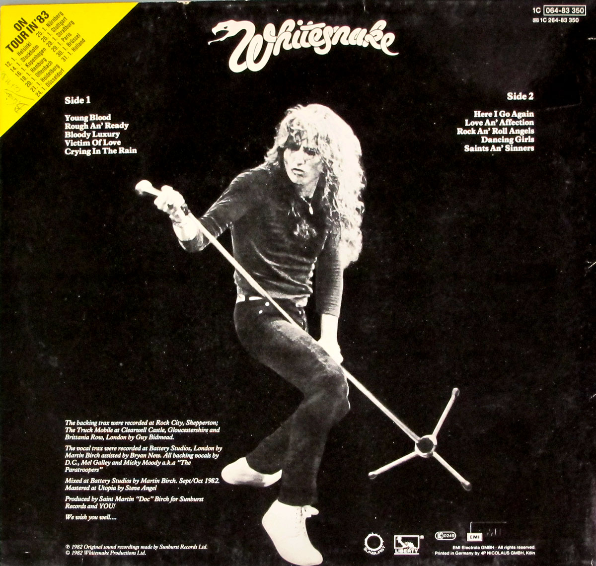 High Resolution Photos of whitesnake saints and sinners 